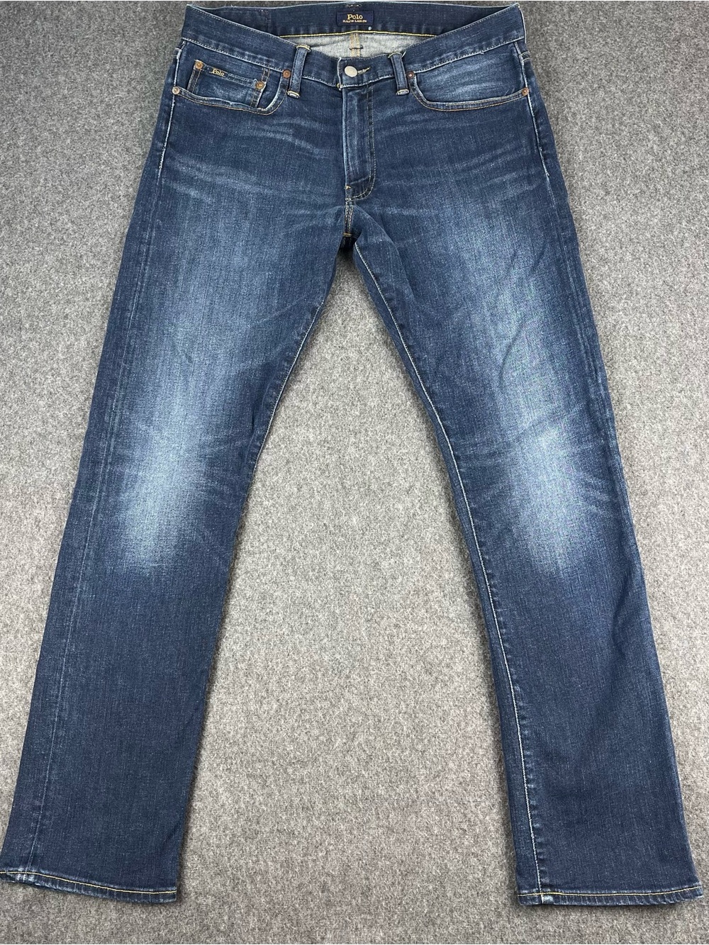 Polo Ralph Lauren Men's Varick Slim Straight Dark Wash Denim Jeans 33 X 32